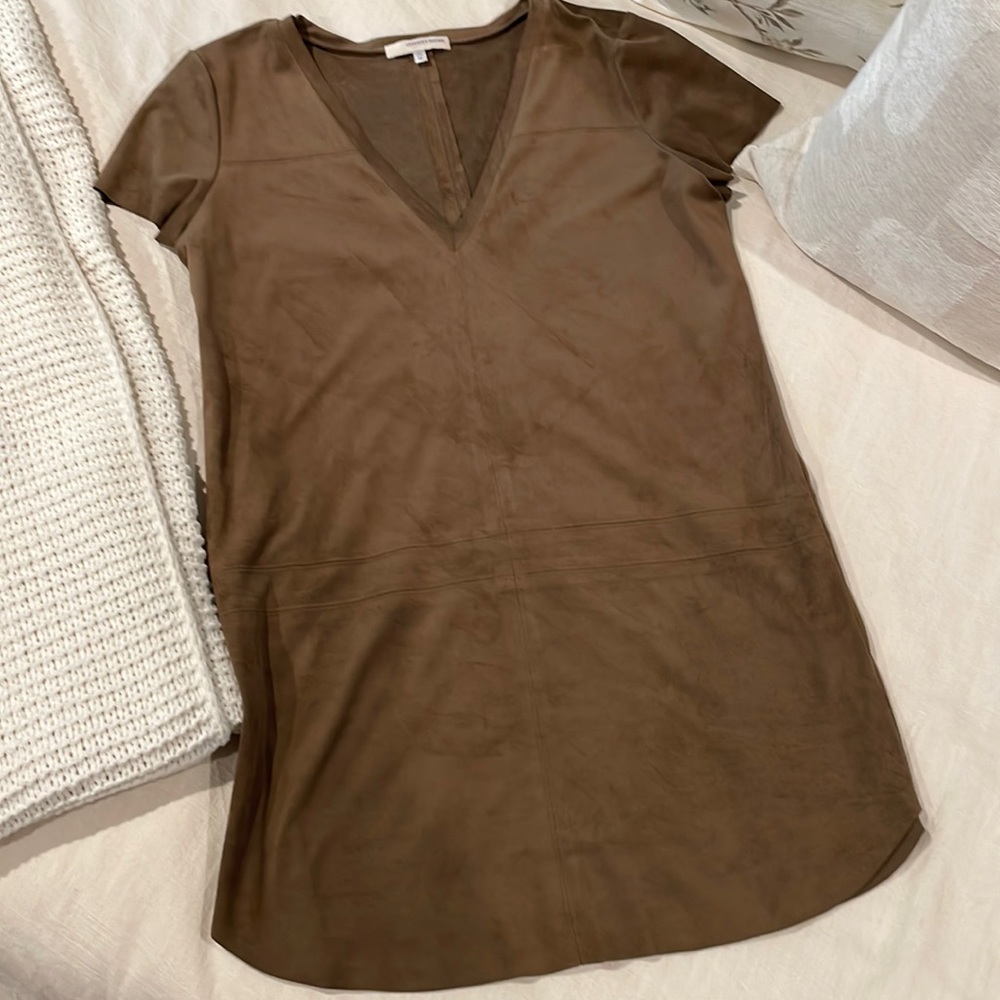 Faux Suede Shift Dress